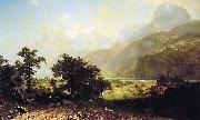 Albert Bierstadt Lake Lucerne, Switzerland Spain oil painting artist